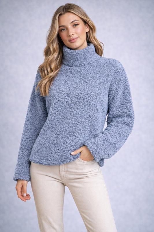 Arden Plush Turtleneck Pullover
