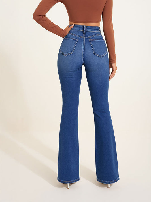 High Waist Flare Jeans - Women's Skinny Bootcut Fit