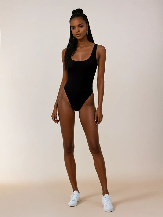 Tummy-Control High-Waist Backless One-Piece Swimsuit for Women