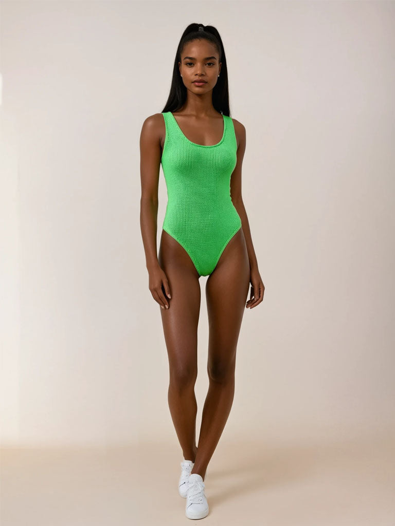 Tummy-Control High-Waist Backless One-Piece Swimsuit for Women