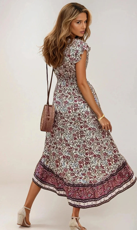 Floral Midi Dress | Sleeveless Summer Midi Floral Dress