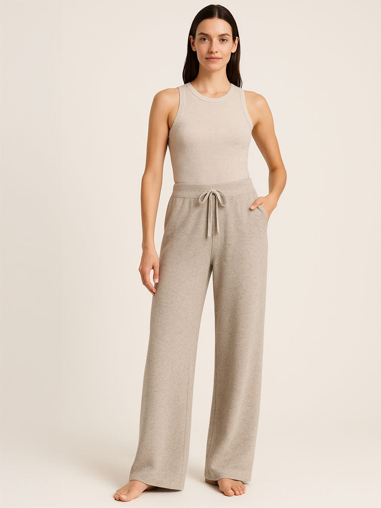 Wool Knitted Wide-Leg Pants - Cozy and Stylish for Every Season