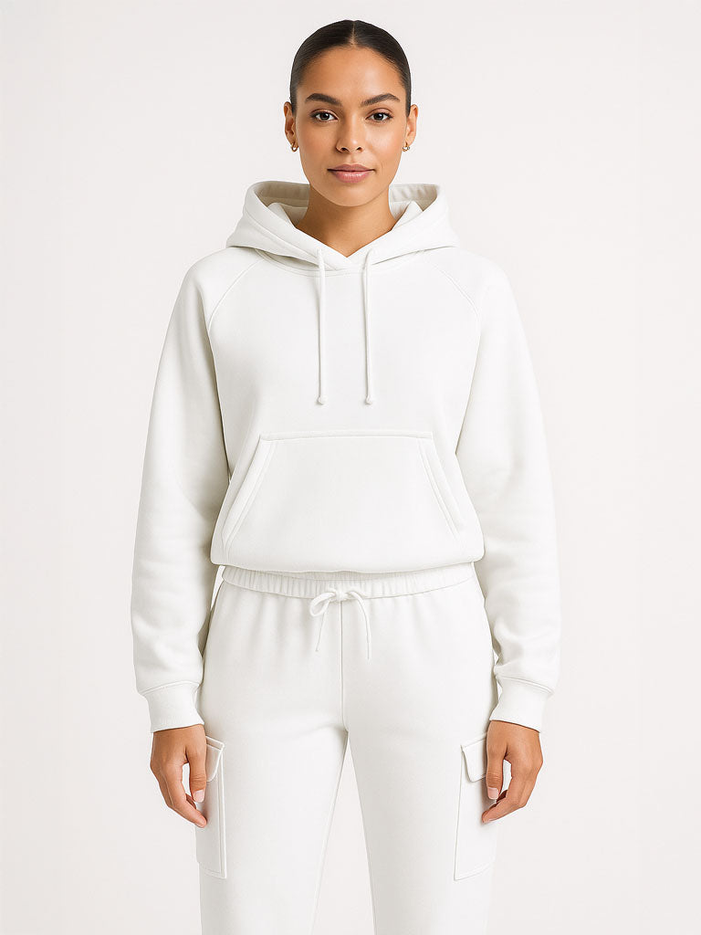Solid Color Sweatshirt & Sweatpants Set – Matching 2‑Piece Sweatsuit