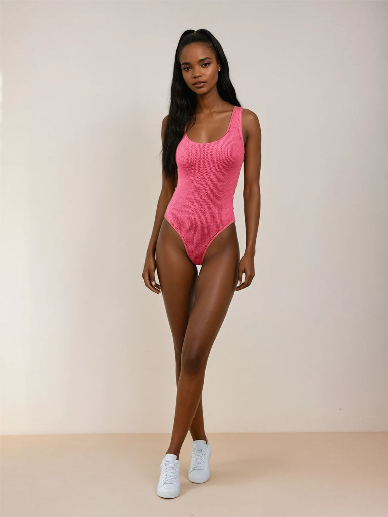 Tummy-Control High-Waist Backless One-Piece Swimsuit for Women
