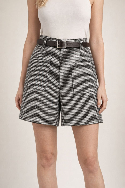Wool Wide-Leg Shorts